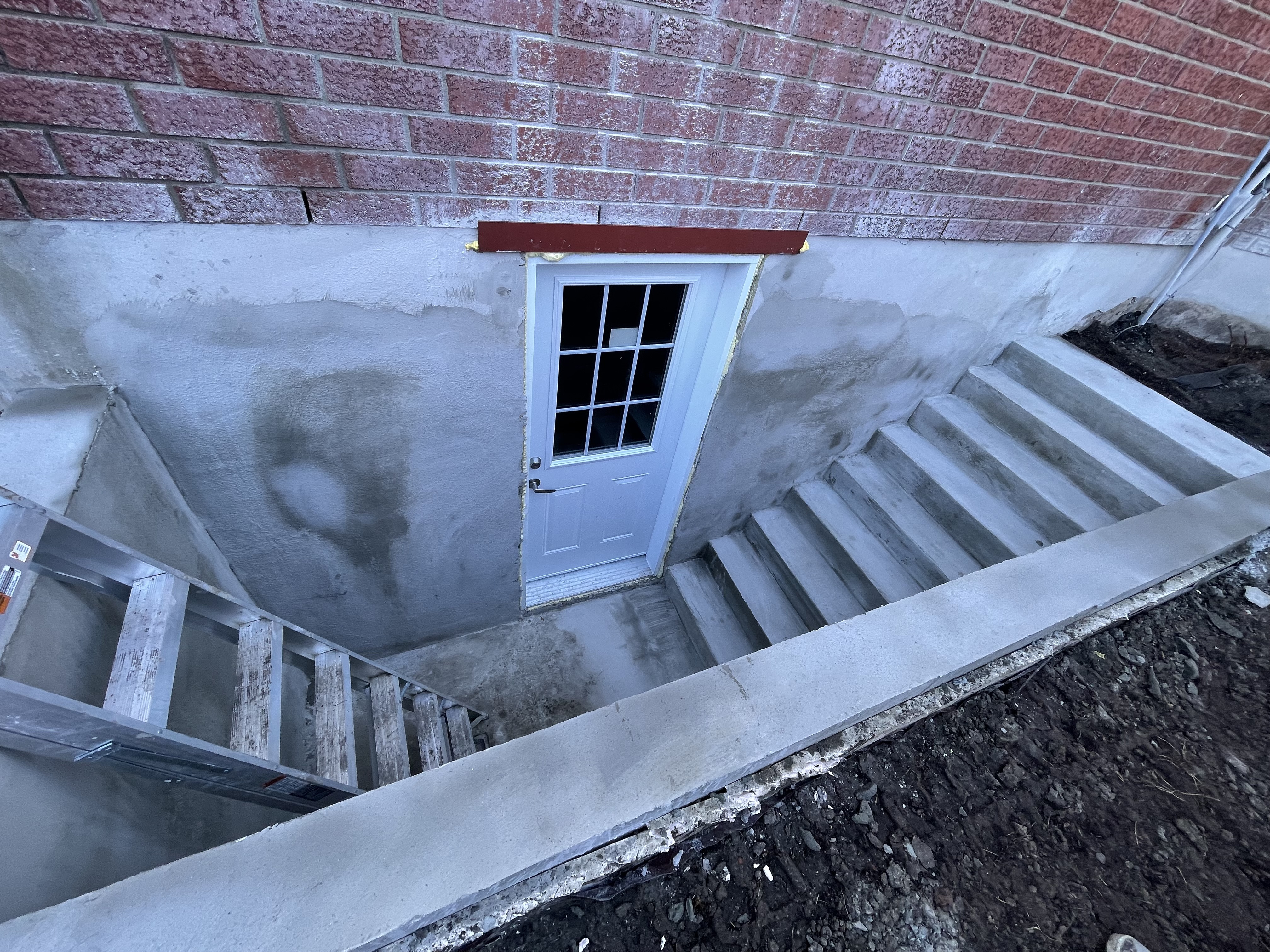 new sunken basement entrance